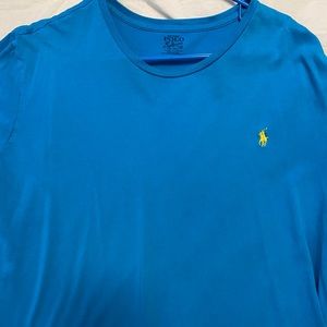 Blue and Yellow logo Polo by Ralph Lauren T shirt